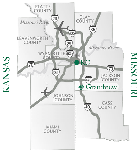 Grandview , Missouri Location Map